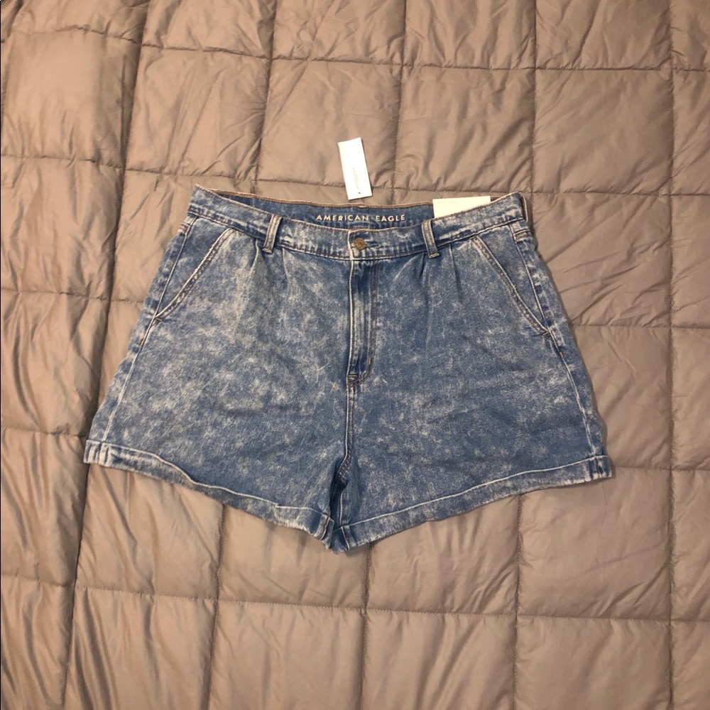 American Eagle Vintage Wash High Rise Mom Shorts